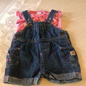 Carhartt cutoff bibbers with blouse p836